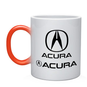Кружка хамелеон с принтом Acura в Тюмени, керамика | меняет цвет при нагревании, емкость 330 мл | auto | авто | автомобильные | знаки | машины