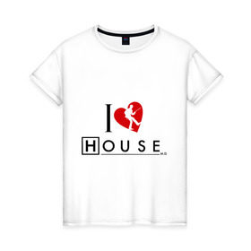 Женская футболка хлопок с принтом Доктор Хаус 9 в Тюмени, 100% хлопок | прямой крой, круглый вырез горловины, длина до линии бедер, слегка спущенное плечо | everybody lies | haus | house | все лгут | доктор | хауз | хаус | хью лори