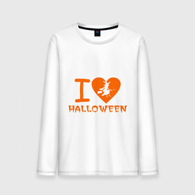 Мужской лонгслив хлопок с принтом I Love Halloween в Тюмени, 100% хлопок |  | hallowen | hallowin | halovin | halowen | halowin | helloveen | helloven | hellovin | heloven | helovin | i lov | ведьма | день всех святых | колдунья | метла | халлоуин | халлувин | халоуин | халувин | хелловин | хеллоуин | хелоуин | хелувин