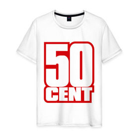 Мужская футболка хлопок с принтом 50 cent в Тюмени, 100% хлопок | прямой крой, круглый вырез горловины, длина до линии бедер, слегка спущенное плечо. | gangsta | gansta | hip | hip hop | hop | rap | рэп | рэпчина | хип | хип хоп | хипхоп | хоп