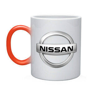 Кружка хамелеон с принтом Nissan в Тюмени, керамика | меняет цвет при нагревании, емкость 330 мл | nisan | nissan | авто | автобренды | автомобиль | машинки | машины | нисан | ниссан | ниссанчик | тачки