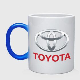 Кружка хамелеон с принтом Toyota в Тюмени, керамика | меняет цвет при нагревании, емкость 330 мл | toyota | авто | бренд | логотип | машина | тойота