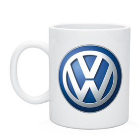 Кружка с принтом Volkswagen в Тюмени, керамика | объем — 330 мл, диаметр — 80 мм. Принт наносится на бока кружки, можно сделать два разных изображения | auto | volkswagen | авто | автобренды | автомобиль | машинки | машины | тачки | фольцваген