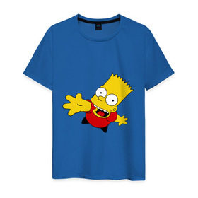 Мужская футболка хлопок с принтом Simpsons (8) в Тюмени, 100% хлопок | прямой крой, круглый вырез горловины, длина до линии бедер, слегка спущенное плечо. | гомер