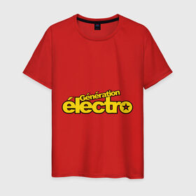 Мужская футболка хлопок с принтом Electro generation в Тюмени, 100% хлопок | прямой крой, круглый вырез горловины, длина до линии бедер, слегка спущенное плечо. | Тематика изображения на принте: electro | electro generation | tectonik | музыка | поколение | танец | танцы | тектоник | электронная | электронное