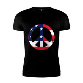 Мужская футболка премиум с принтом Пацифик в Тюмени, 92% хлопок, 8% лайкра | приталенный силуэт, круглый вырез ворота, длина до линии бедра, короткий рукав | пацифик | пацифист | политические | сша