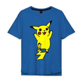 Мужская футболка хлопок Oversize с принтом Покемоны5 в Тюмени, 100% хлопок | свободный крой, круглый ворот, “спинка” длиннее передней части | pokemon | пикачу | покемон | покемоны | покимон