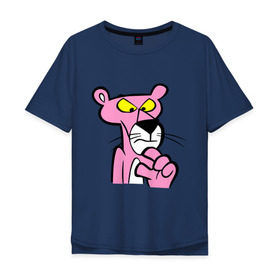 Мужская футболка хлопок Oversize с принтом Розовая пантера (3) в Тюмени, 100% хлопок | свободный крой, круглый ворот, “спинка” длиннее передней части | pink panther | розовая пантера