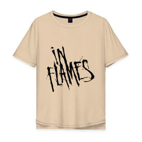 Мужская футболка хлопок Oversize с принтом In Flames (4) в Тюмени, 100% хлопок | свободный крой, круглый ворот, “спинка” длиннее передней части | heavy metal | metal | rock | trash metal | альтернатива | квартет | лица | рок | рок группа | рок группы | трэш метал | хеви метал