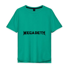 Мужская футболка хлопок Oversize с принтом Megadeth в Тюмени, 100% хлопок | свободный крой, круглый ворот, “спинка” длиннее передней части | heavy metal | metal | rock | trash metal | альтернатива | квартет | лица | метал | рок | рок группа | рок группы | трэш метал | хеви метал