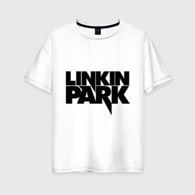 Женская футболка хлопок Oversize с принтом Linkin Park (3) в Тюмени, 100% хлопок | свободный крой, круглый ворот, спущенный рукав, длина до линии бедер
 | heavy metal | linkin | metal | park | rock | trash metal | квартет | линкин парк | метал | рок | рок группа | рок группы | трэш метал | хеви метал