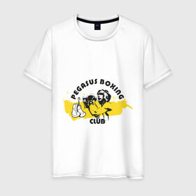 Мужская футболка хлопок с принтом Boxing (8) в Тюмени, 100% хлопок | прямой крой, круглый вырез горловины, длина до линии бедер, слегка спущенное плечо. | Тематика изображения на принте: емельяненко | кикбоксинг
