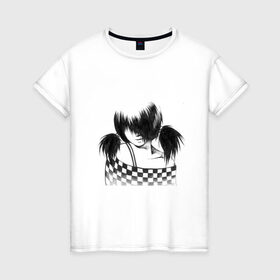 Женская футболка хлопок с принтом Ска в Тюмени, 100% хлопок | прямой крой, круглый вырез горловины, длина до линии бедер, слегка спущенное плечо | девушка emo | субкультуры | эмо