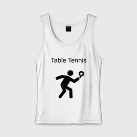 Женская майка хлопок с принтом Table Tennis в Тюмени, 95% хлопок, 5% эластан |  | tennis