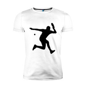 Мужская футболка премиум с принтом Table tennis training в Тюмени, 92% хлопок, 8% лайкра | приталенный силуэт, круглый вырез ворота, длина до линии бедра, короткий рукав | Тематика изображения на принте: tennis