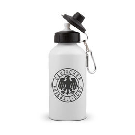 Бутылка спортивная с принтом Германия в Тюмени, металл | емкость — 500 мл, в комплекте две пластиковые крышки и карабин для крепления | германский футбольный клуб | дойч футбол | фк