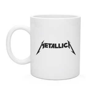 Кружка с принтом Metallica в Тюмени, керамика | объем — 330 мл, диаметр — 80 мм. Принт наносится на бока кружки, можно сделать два разных изображения | металлика