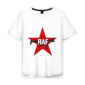 Мужская футболка хлопок Oversize с принтом Фракция Красной Армии в Тюмени, 100% хлопок | свободный крой, круглый ворот, “спинка” длиннее передней части | raf | армии | армия | красная армия | красная звезда | красной | партизаны | террористы | фракция