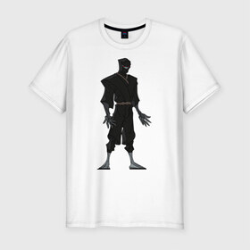 Мужская футболка премиум с принтом Джеки Чан (5) в Тюмени, 92% хлопок, 8% лайкра | приталенный силуэт, круглый вырез ворота, длина до линии бедра, короткий рукав | 