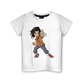 Детская футболка хлопок с принтом Джеки Чан (6) в Тюмени, 100% хлопок | круглый вырез горловины, полуприлегающий силуэт, длина до линии бедер | 