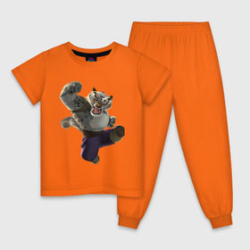 Детская пижама хлопок с принтом Кунг фу Панда (9) в Тюмени, 100% хлопок |  брюки и футболка прямого кроя, без карманов, на брюках мягкая резинка на поясе и по низу штанин
 | Тематика изображения на принте: kung fu panda | panda | кунг фу | кунг фу панда
