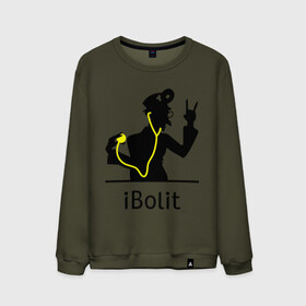 Мужской свитшот хлопок с принтом iBolit в Тюмени, 100% хлопок |  | Тематика изображения на принте: apple | ibolit | mac | айболит | мак