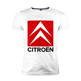 Мужская футболка премиум с принтом Citroen в Тюмени, 92% хлопок, 8% лайкра | приталенный силуэт, круглый вырез ворота, длина до линии бедра, короткий рукав | 