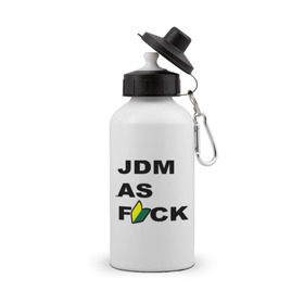 Бутылка спортивная с принтом JDM as F*ck в Тюмени, металл | емкость — 500 мл, в комплекте две пластиковые крышки и карабин для крепления | Тематика изображения на принте: jdm | jdm style | авто | стиль jdm | тачки | тюнинг