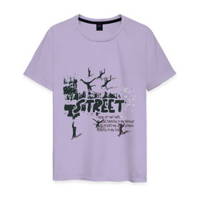 Мужская футболка хлопок с принтом Street Dancing в Тюмени, 100% хлопок | прямой крой, круглый вырез горловины, длина до линии бедер, слегка спущенное плечо. | Тематика изображения на принте: break | dance | брейк | данс | движения | танцевать | танцы | улица | уличные