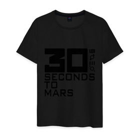 Мужская футболка хлопок с принтом 30 Seconds To Mars (4) в Тюмени, 100% хлопок | прямой крой, круглый вырез горловины, длина до линии бедер, слегка спущенное плечо. | 30 seconds | heavy metal | metal | rock | to mars | trash metal | квартет | метал | рок | рок группа | рок группы | трэш метал | хеви метал