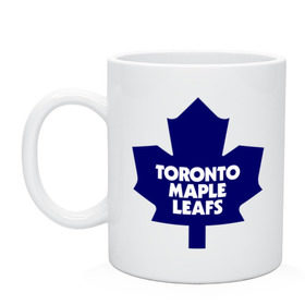 Кружка керамическая с принтом Toronto Maple Leafs в Тюмени, керамика | объем — 330 мл, диаметр — 80 мм. Принт наносится на бока кружки, можно сделать два разных изображения | Тематика изображения на принте: 
