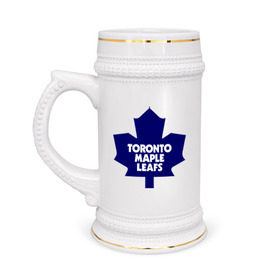 Кружка пивная с принтом Toronto Maple Leafs в Тюмени,  керамика (Материал выдерживает высокую температуру, стоит избегать резкого перепада температур) |  объем 630 мл | Тематика изображения на принте: 