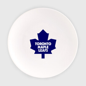 Тарелка с принтом Toronto Maple Leafs в Тюмени, фарфор | диаметр - 210 мм
диаметр для нанесения принта - 120 мм | 
