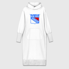 Платье удлиненное хлопок с принтом New York Rangers в Тюмени,  |  | new york rangers | nhl | национальная хоккейная лига | нью йорк рейнджерс | хоккей | хоккейная лига