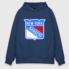 Мужское худи Oversize хлопок с принтом New York Rangers в Тюмени, френч-терри — 70% хлопок, 30% полиэстер. Мягкий теплый начес внутри —100% хлопок | боковые карманы, эластичные манжеты и нижняя кромка, капюшон на магнитной кнопке | new york rangers | nhl | национальная хоккейная лига | нью йорк рейнджерс | хоккей | хоккейная лига