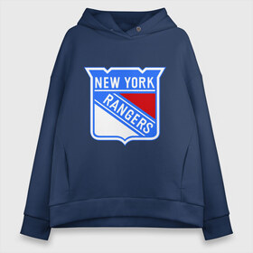 Женское худи Oversize хлопок с принтом New York Rangers в Тюмени, френч-терри — 70% хлопок, 30% полиэстер. Мягкий теплый начес внутри —100% хлопок | боковые карманы, эластичные манжеты и нижняя кромка, капюшон на магнитной кнопке | new york rangers | nhl | национальная хоккейная лига | нью йорк рейнджерс | хоккей | хоккейная лига