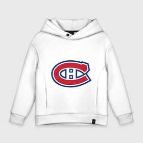 Детское худи Oversize хлопок с принтом Montreal Canadiens в Тюмени, френч-терри — 70% хлопок, 30% полиэстер. Мягкий теплый начес внутри —100% хлопок | боковые карманы, эластичные манжеты и нижняя кромка, капюшон на магнитной кнопке | montreal canadiens | канадская хоккейная лига | монтреал | нхл | хокей | хоккей