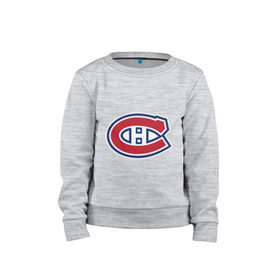 Детский свитшот хлопок с принтом Montreal Canadiens в Тюмени, 100% хлопок | круглый вырез горловины, эластичные манжеты, пояс и воротник | montreal canadiens | канадская хоккейная лига | монтреал | нхл | хокей | хоккей