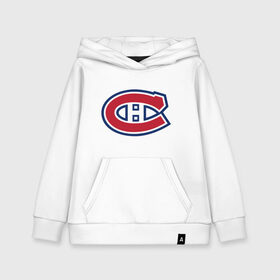 Детская толстовка хлопок с принтом Montreal Canadiens в Тюмени, 100% хлопок | Круглый горловой вырез, эластичные манжеты, пояс, капюшен | montreal canadiens | канадская хоккейная лига | монтреал | нхл | хокей | хоккей