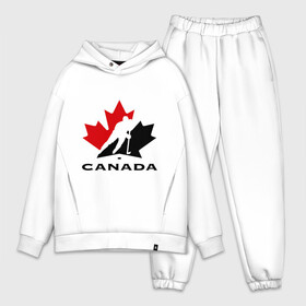 Мужской костюм хлопок OVERSIZE с принтом Canada в Тюмени,  |  | canada | hockey | nhl | канада | лига | нхл | хокей | хокейнаялига | хоккей | хоккейная лига