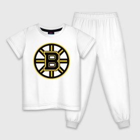 Детская пижама хлопок с принтом Boston Bruins в Тюмени, 100% хлопок |  брюки и футболка прямого кроя, без карманов, на брюках мягкая резинка на поясе и по низу штанин
 | Тематика изображения на принте: нхл | хоккейная лига