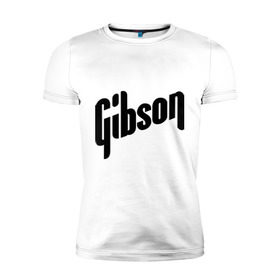 Мужская футболка премиум с принтом Gibson в Тюмени, 92% хлопок, 8% лайкра | приталенный силуэт, круглый вырез ворота, длина до линии бедра, короткий рукав | gibson | metall | rock | метал | металл | рок