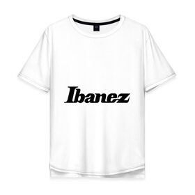 Мужская футболка хлопок Oversize с принтом Ibanez в Тюмени, 100% хлопок | свободный крой, круглый ворот, “спинка” длиннее передней части | гитара