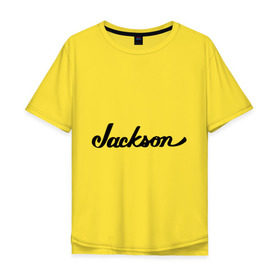 Мужская футболка хлопок Oversize с принтом Jackson в Тюмени, 100% хлопок | свободный крой, круглый ворот, “спинка” длиннее передней части | Тематика изображения на принте: michael jackson | джексон | майкл джексон | музыка