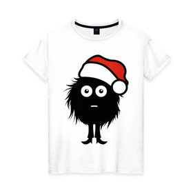 Женская футболка хлопок с принтом Рождественнский лохмач в Тюмени, 100% хлопок | прямой крой, круглый вырез горловины, длина до линии бедер, слегка спущенное плечо | 2012 | new year | нг | новый 2012 | новый год | рождественский | рождество