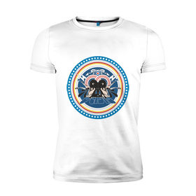 Мужская футболка премиум с принтом Oasis в Тюмени, 92% хлопок, 8% лайкра | приталенный силуэт, круглый вырез ворота, длина до линии бедра, короткий рукав | Тематика изображения на принте: 