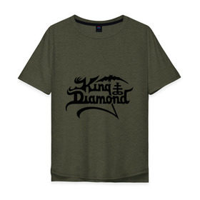 Мужская футболка хлопок Oversize с принтом King Diamond в Тюмени, 100% хлопок | свободный крой, круглый ворот, “спинка” длиннее передней части | heavy metal | metal | rock | trash metal | метал | панки | рок | трэш метал | хеви метал