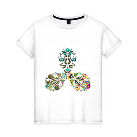Женская футболка хлопок с принтом Good Flower в Тюмени, 100% хлопок | прямой крой, круглый вырез горловины, длина до линии бедер, слегка спущенное плечо | good flower | орнамент | цветочный узор | цветы
