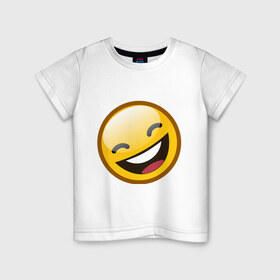 Детская футболка хлопок с принтом Emoticons tonygines (1) в Тюмени, 100% хлопок | круглый вырез горловины, полуприлегающий силуэт, длина до линии бедер | 