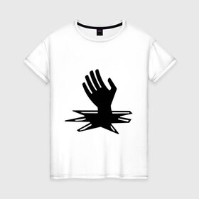 Женская футболка хлопок с принтом Radiohead в Тюмени, 100% хлопок | прямой крой, круглый вырез горловины, длина до линии бедер, слегка спущенное плечо | 